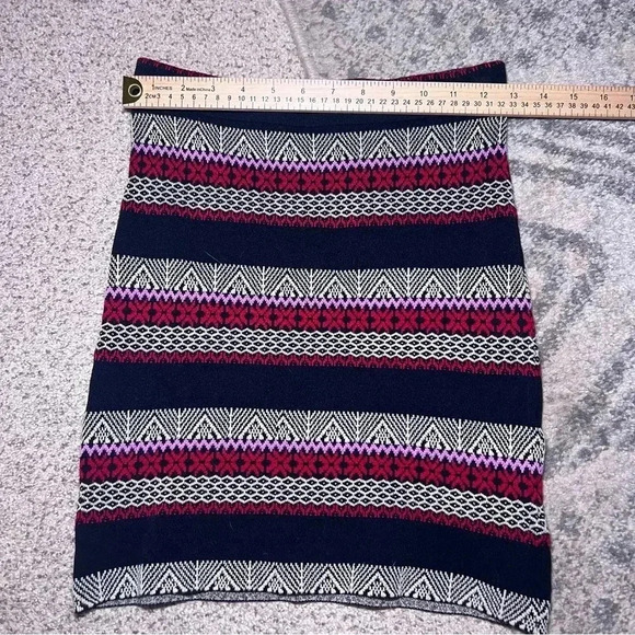 Free People Knit Stretchy Bodycon Fitted Boho Festival Striped Skirt Size XS - Picture 3 of 6